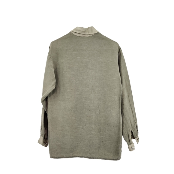 Kleen Women's Linen Blend Pintucks Button Front Shirt Lagenlook - XS - Picture 5 of 6